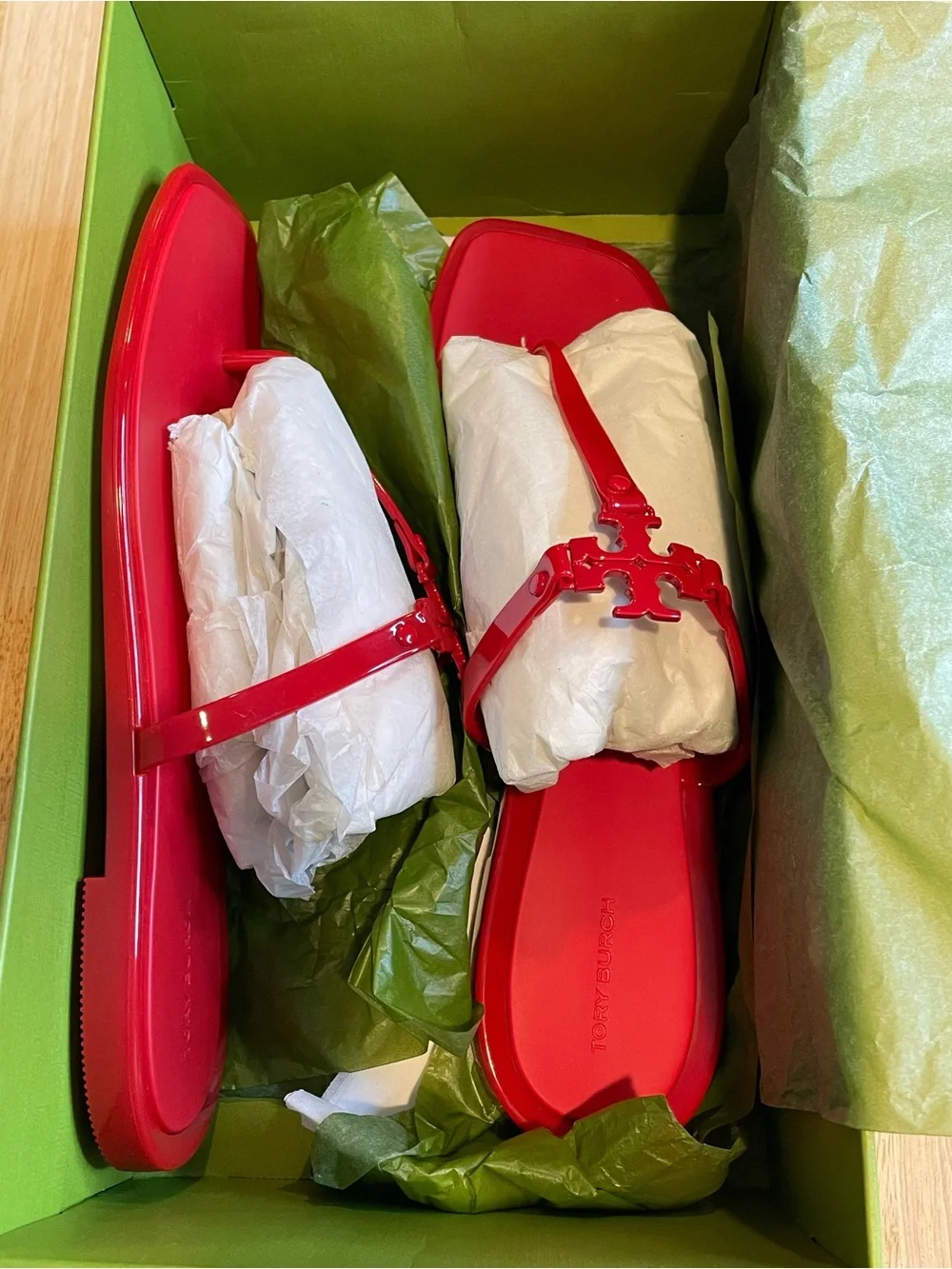 Tory Burch Roxanne Jelly Sandals (Brilliant Red, size 10) NIB